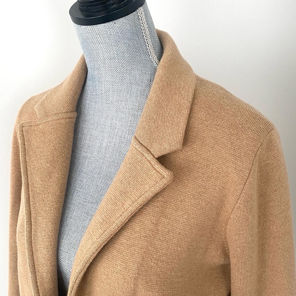 J Crew 365 Sophie Open Front Sweater Blazer Cardigan Women XS Camel Preppy Chic - Picture 5 of 13